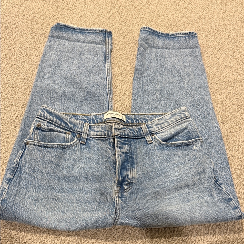 Abercrombie & Fitch Denim Blue Dad Jeans
